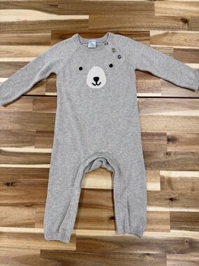 Nordstrom Baby Knit Bear One-Piece Bodysuit Neutral 12 Months